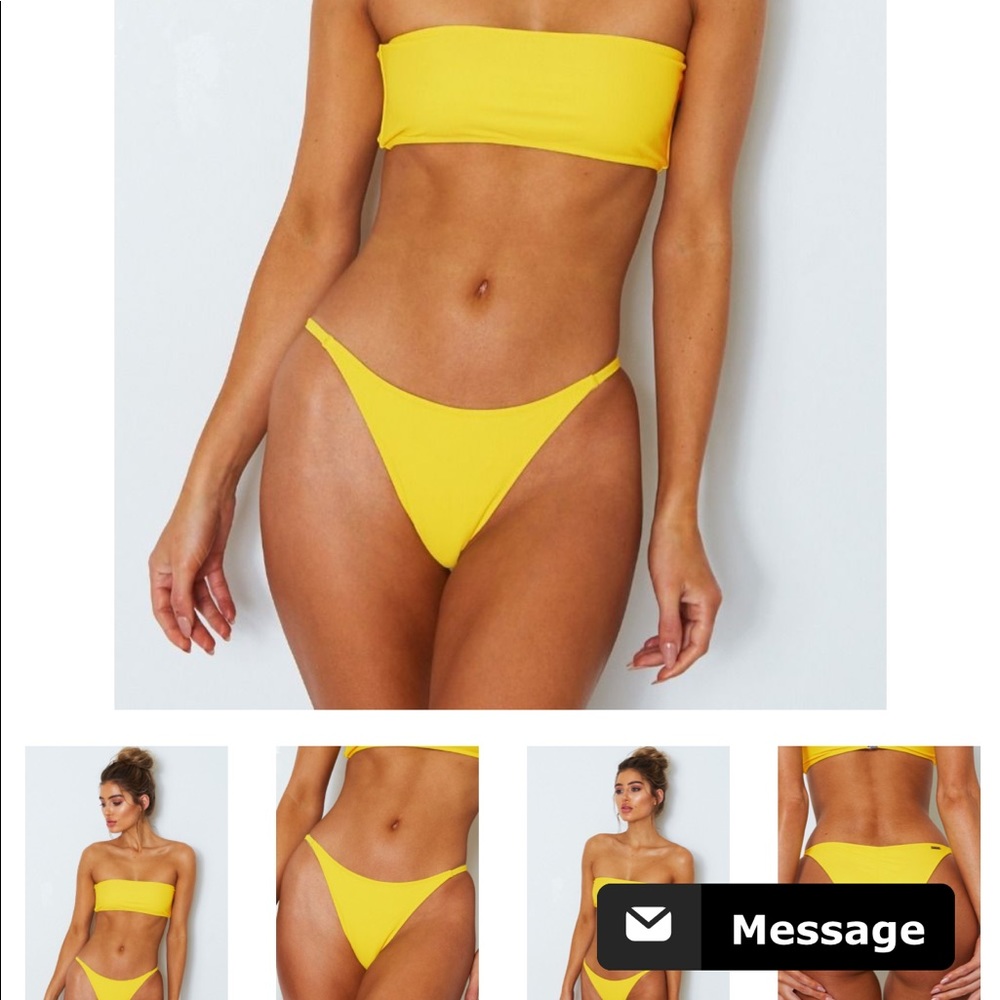White Fox Yellow “Thira” Swim Bottoms